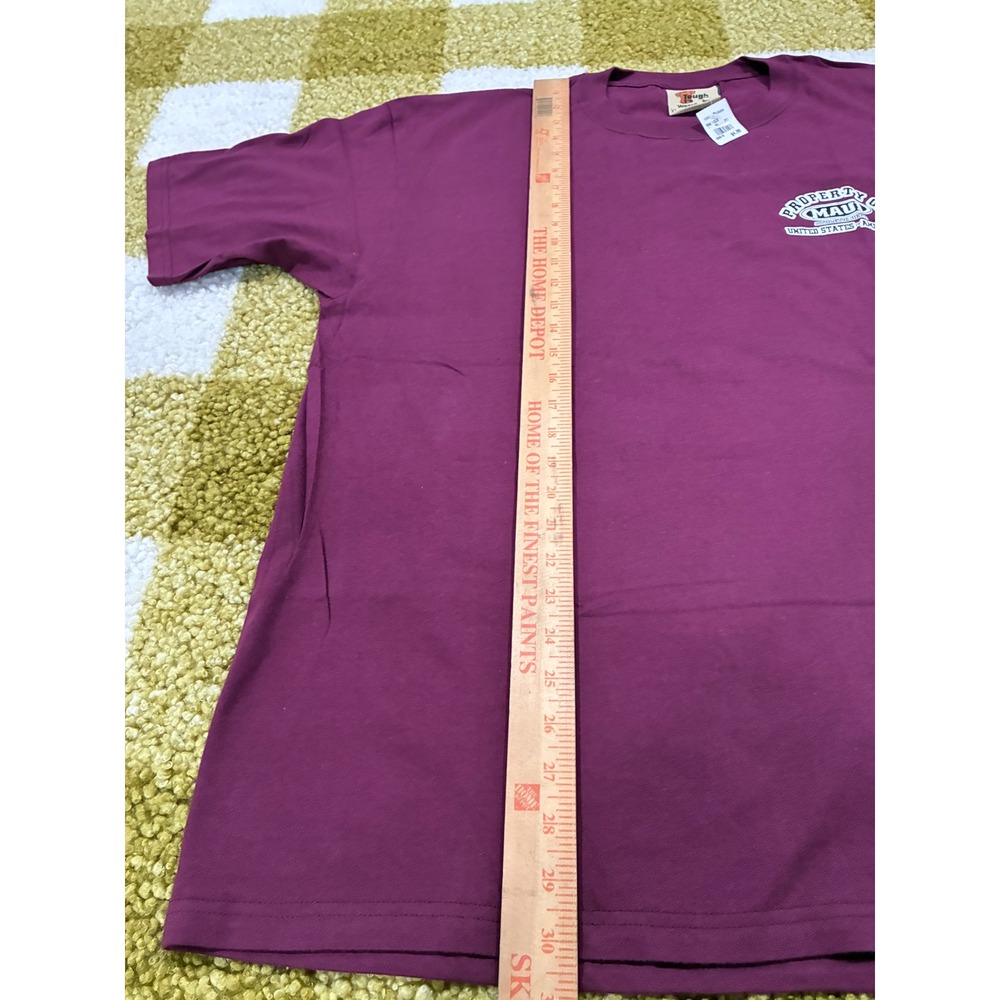 Tough T's by WearGuard Maui Athletic Dept TShirt XL Burgundy Cotton Short Sleeve - Picture 6 of 7